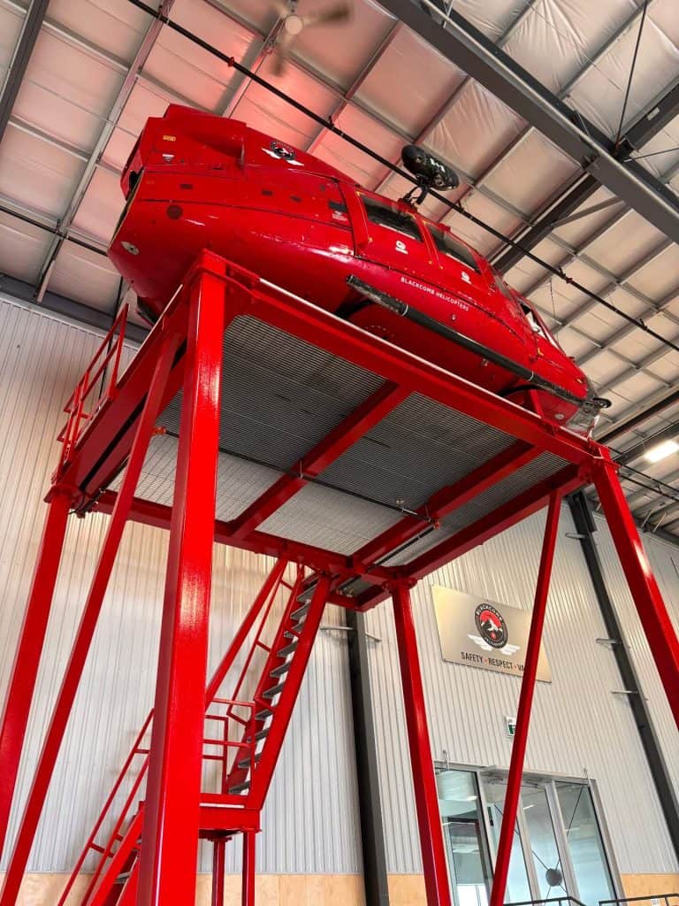 Blackcomb Helicopters Steel Training Structure, JTB Painting