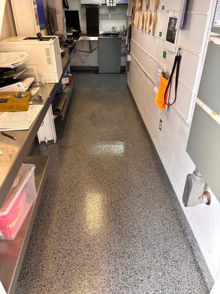 Ritchie Drivers Room Office Floor Coating, JTB Painting